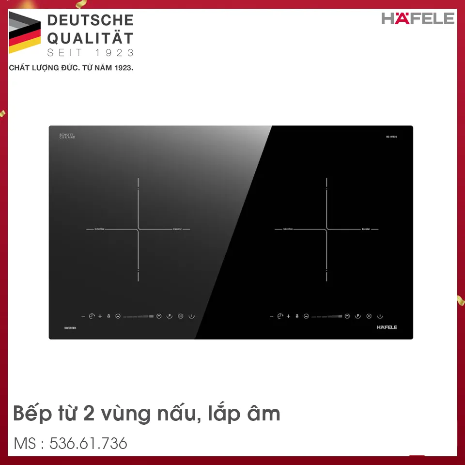Bếp từ 2 vùng nấu Hafele HC-I3732KB