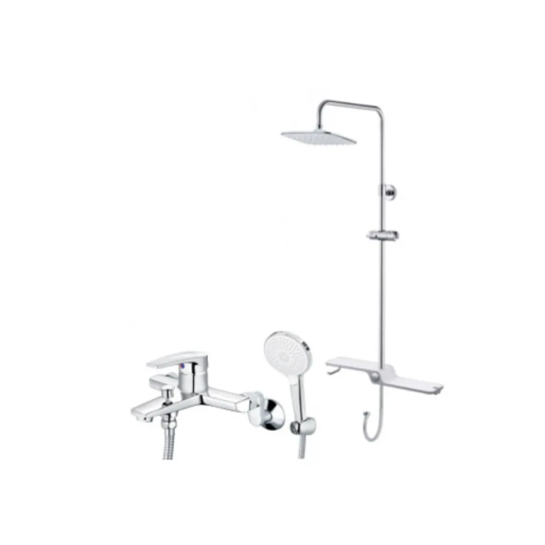 Bộ sen cây tắm đứng nóng lạnh Caesar  BS127 + S393C