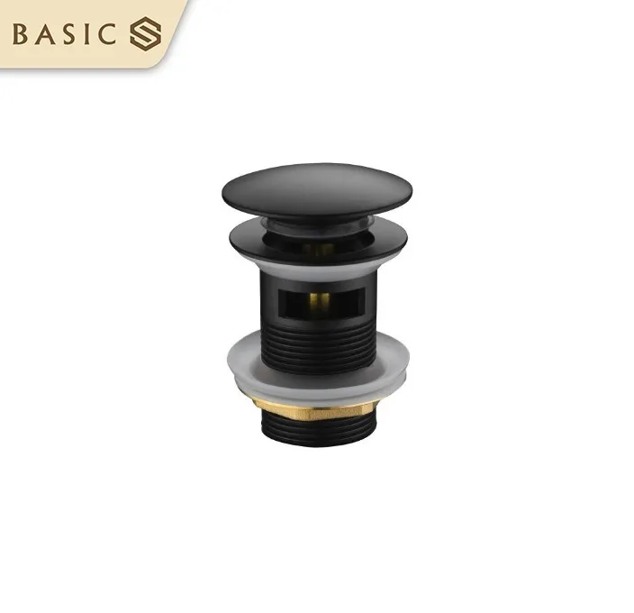 Bộ xi phông xả nhấn màu đen Basic BP-21014B 