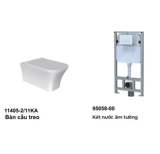 Bồn cầu âm tường JOMOO 11405-2/11KA - két âm 95058-00
