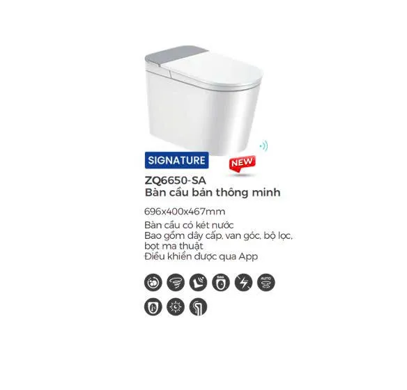 Bồn cầu bán thông minh JOMOO ZQ6650-SA