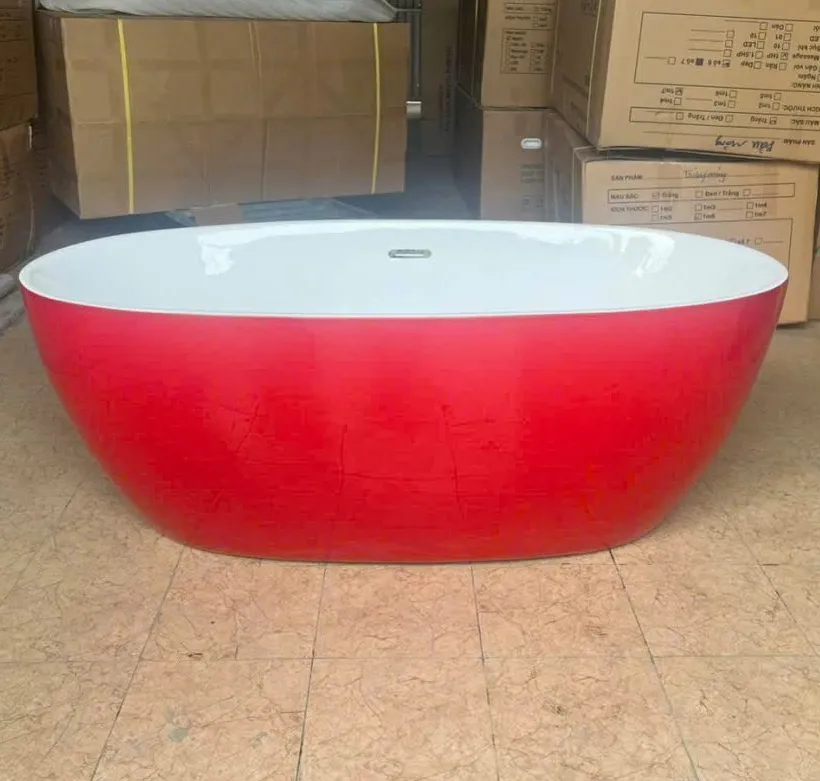 Bồn tắm ngâm nghệ thuật màu đỏ 5043R 