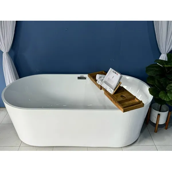 Bồn tắm ngâm đặt sàn Oval cạnh thẳng SAWO SW5717-CT