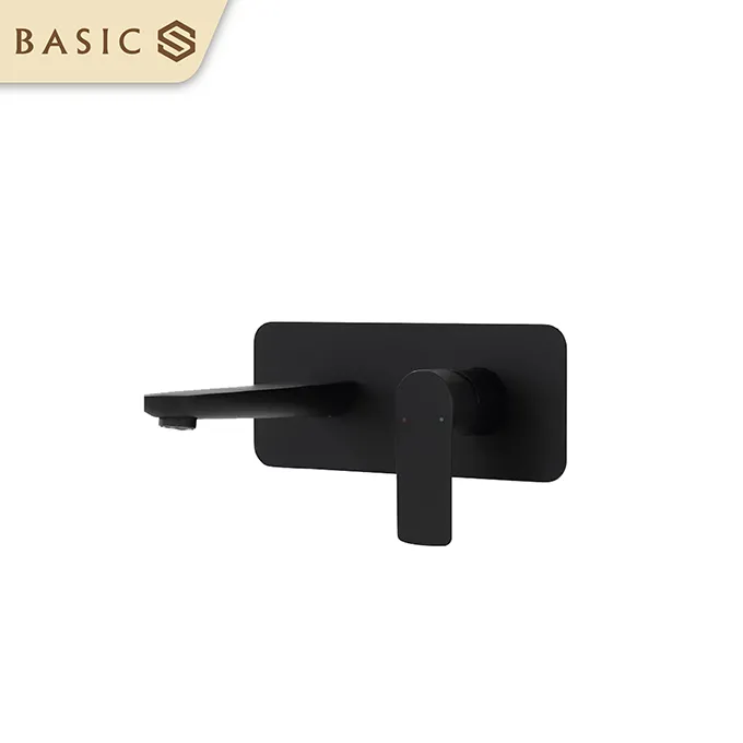 Vòi âm tường nóng lạnh Basic Màu đen BW-46017B