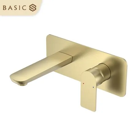 Vòi âm tường nóng lạnh Basic Màu vàng BW-46017G