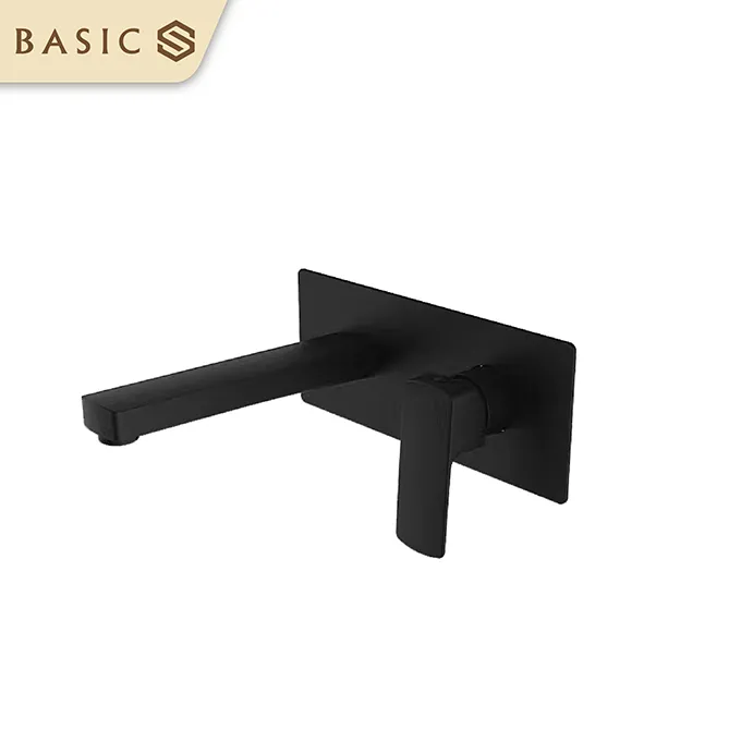Vòi âm tường nóng lạnh Basic Màu đen BW-46018