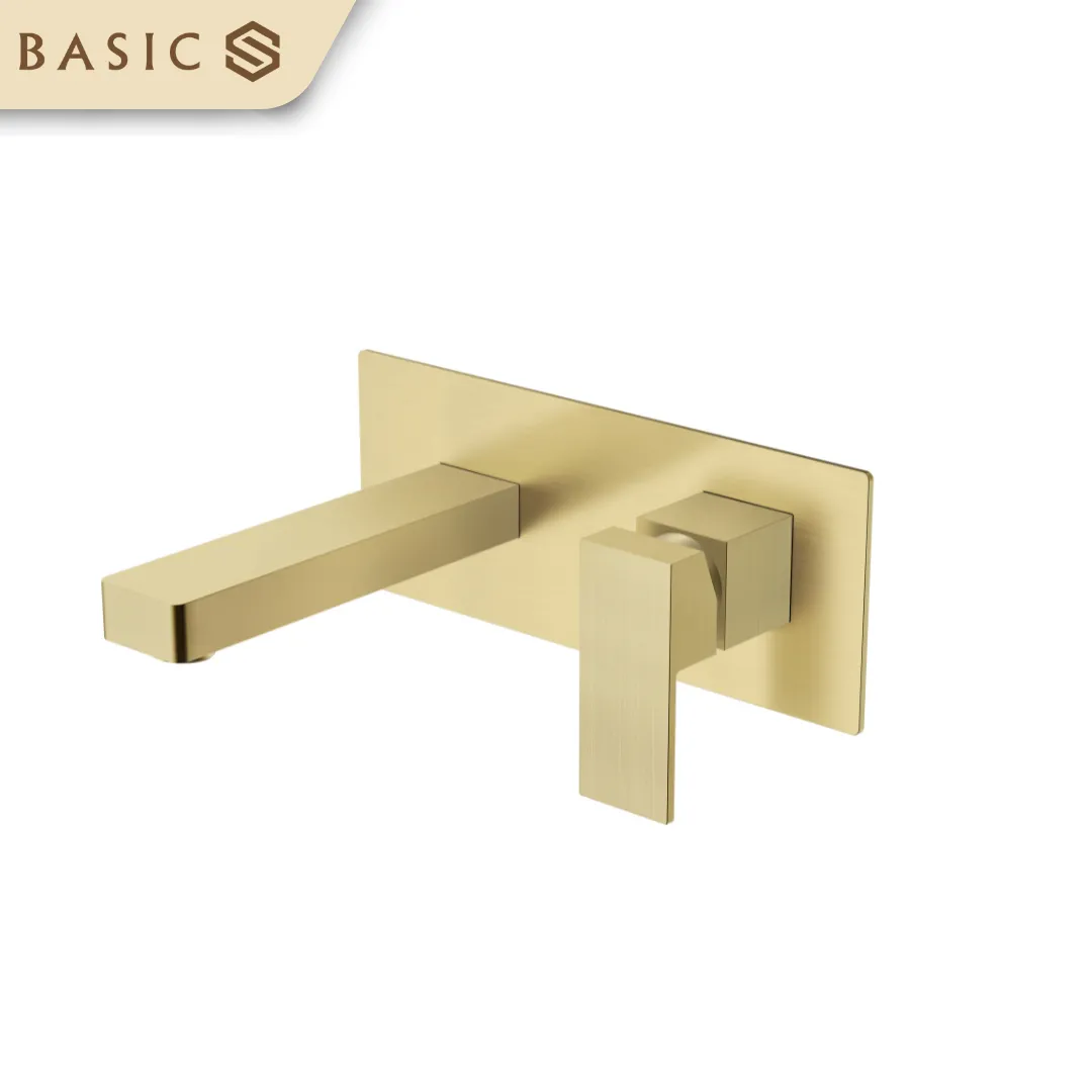 Vòi âm tường nóng lạnh Basic Màu vàng BW-46018
