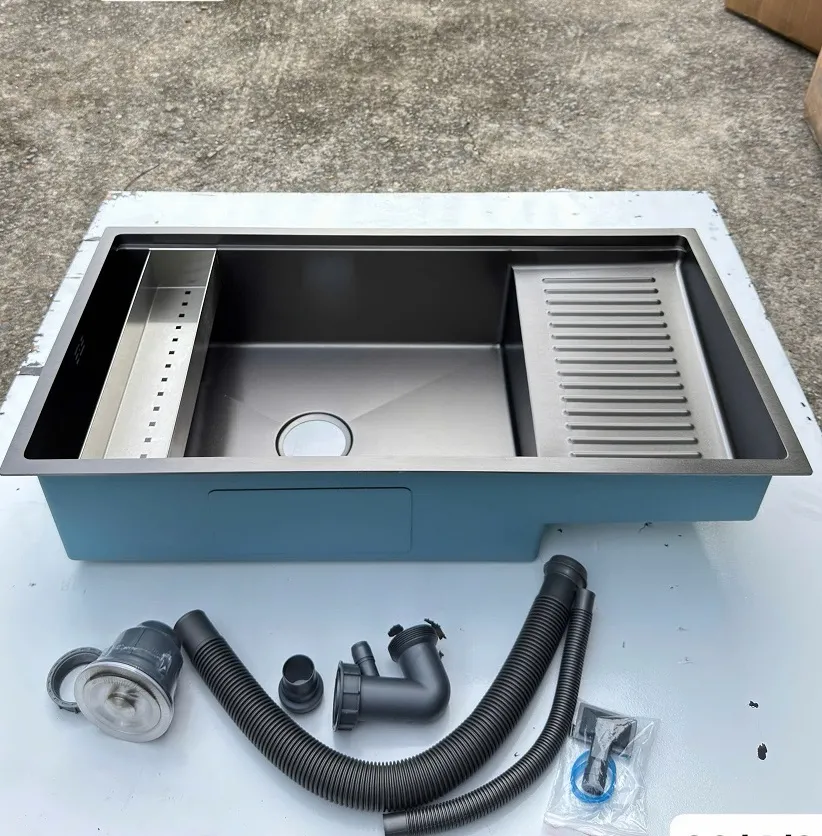 Chậu giặt đa năng Inox 304 9049 màu đen