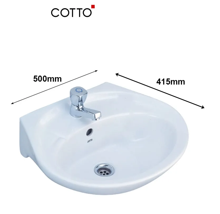 Chậu rửa lavabo treo tường COTTO C013