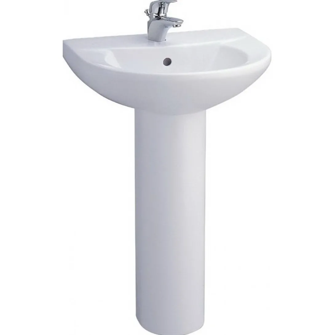 Chậu lavabo treo tường COTTO C014 , chân dài C411
