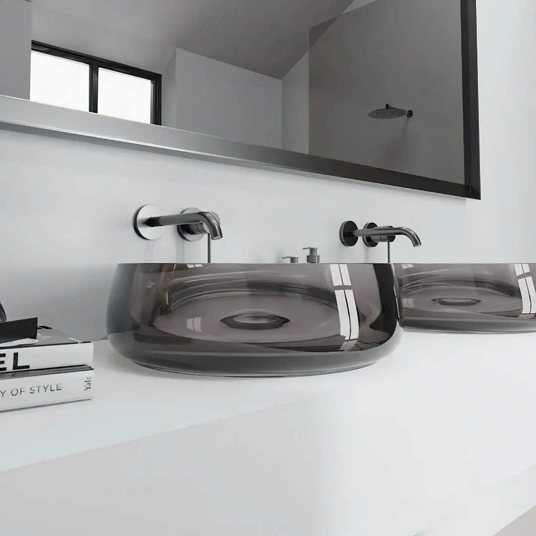 Chậu lavabo đặt bàn màu ghi C019GR