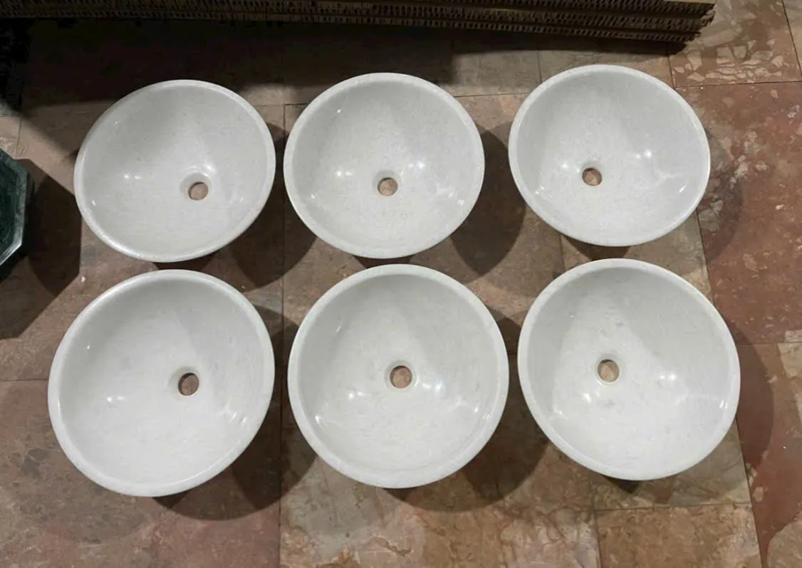 Chậu lavabo đặt bàn đá tự nhiên viền mỏng TN1441