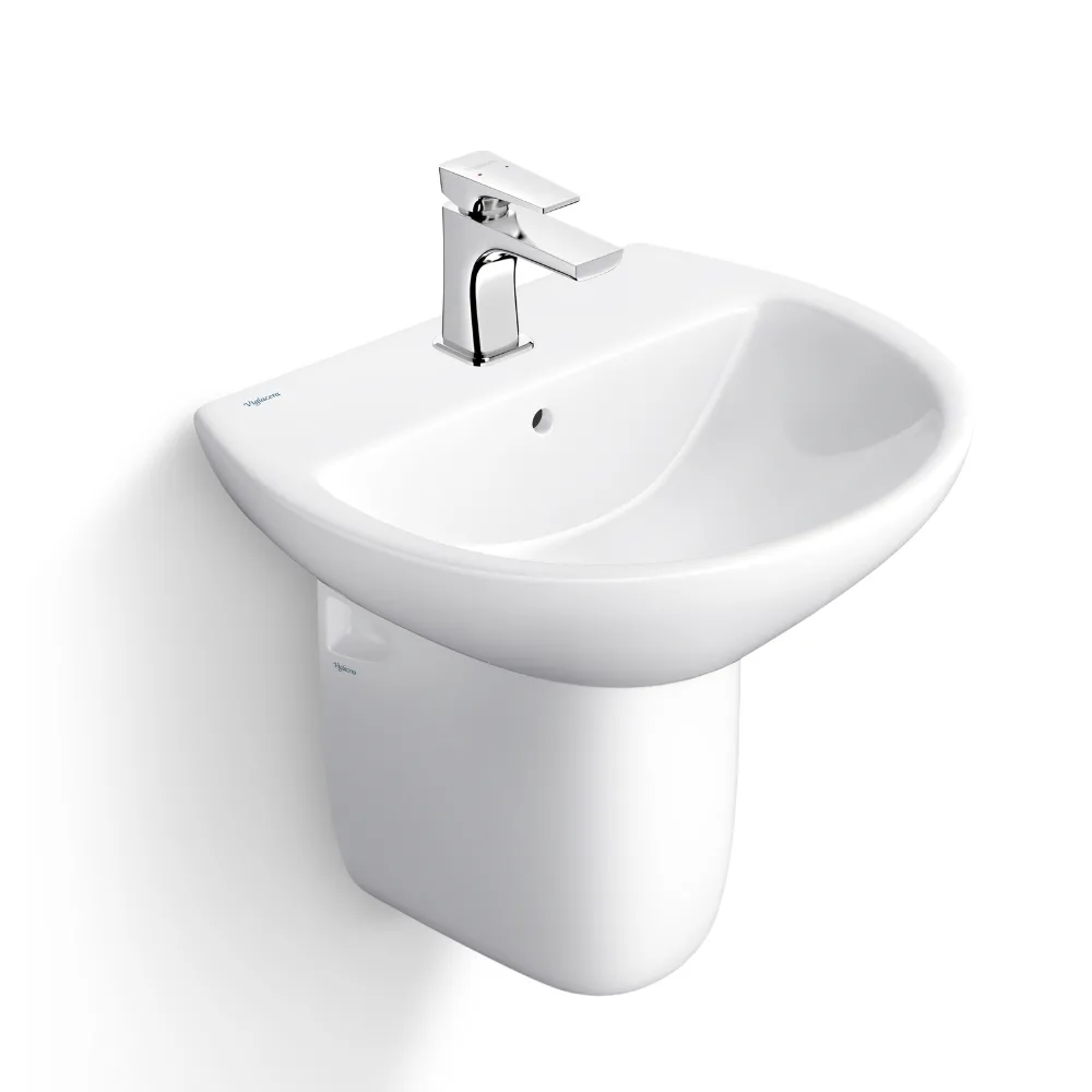 Chậu lavabo treo tường chân lửng Viglacera V36