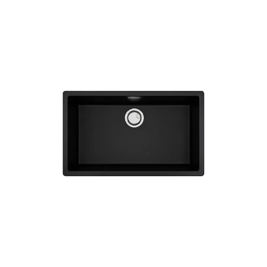Chậu rửa bát 1 hố bằng đá màu đen Malloca ZEN K13040