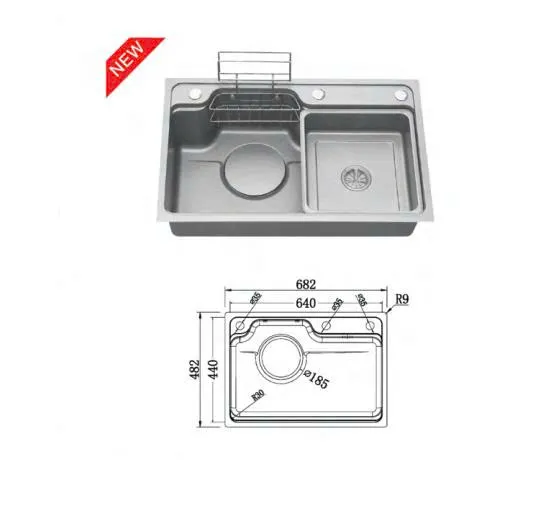 Chậu rửa bát HUGE H-KS6848-Lux