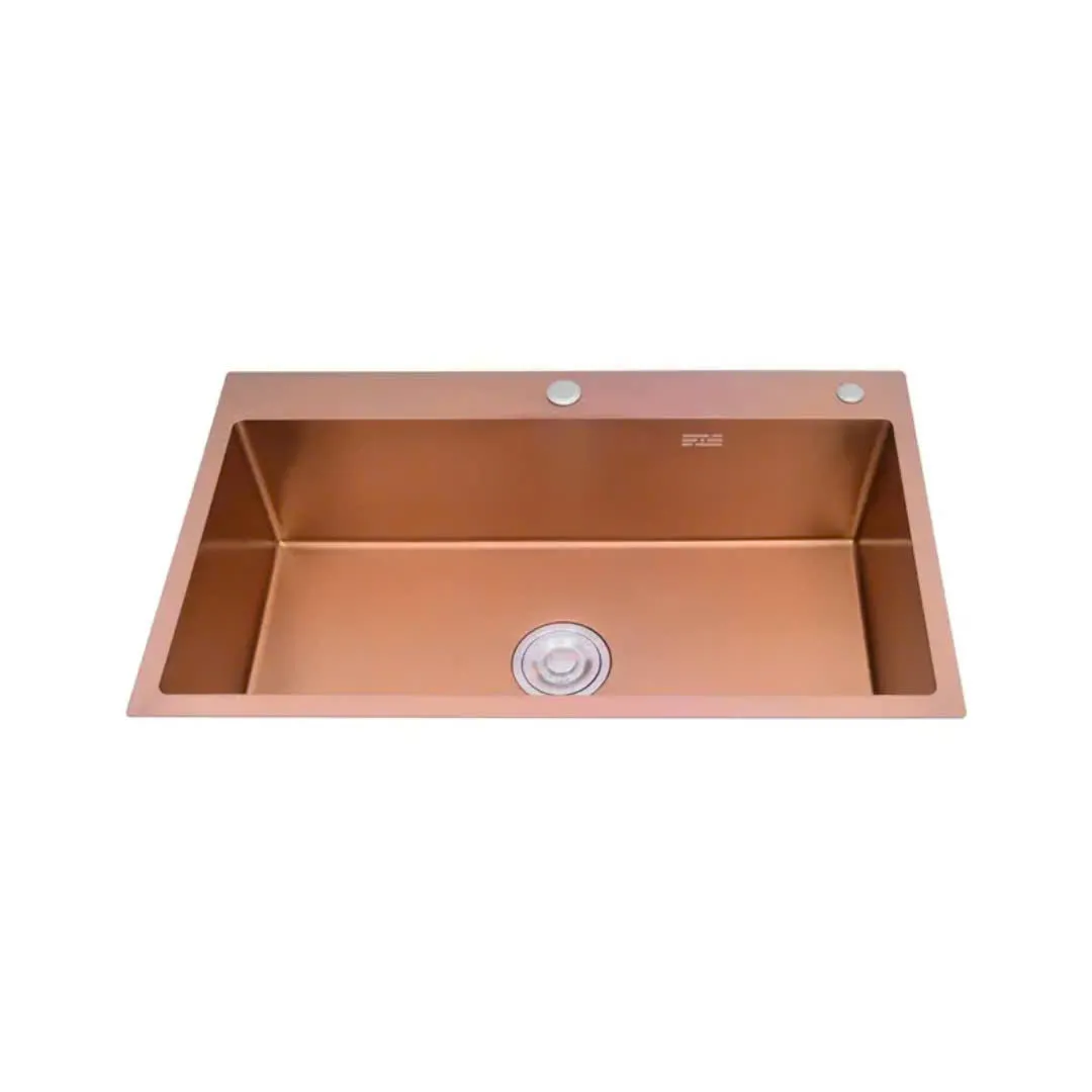 Chậu rửa bát 1 hố màu vàng hồng BT8245RG1