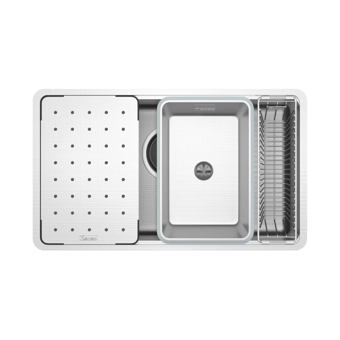 Chậu rửa bát chống xước KONOX Workstation Sink Dekor 8044SU