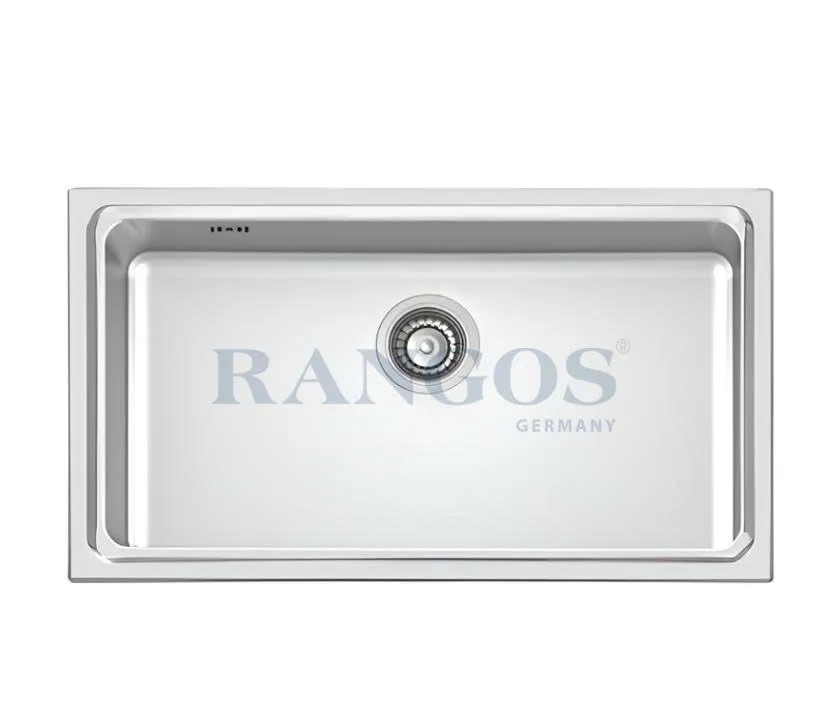 CHẬU RỬA BÁT HANDMADE 1 HỐ LỚN ÂM BÀN CÓ GIẬT CẤP RGS-7843A-GC