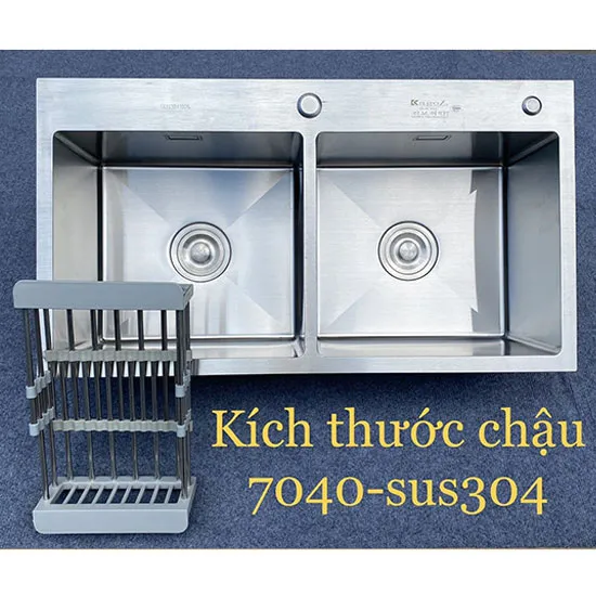 Chậu rửa bát hai hố KAGOL K7040