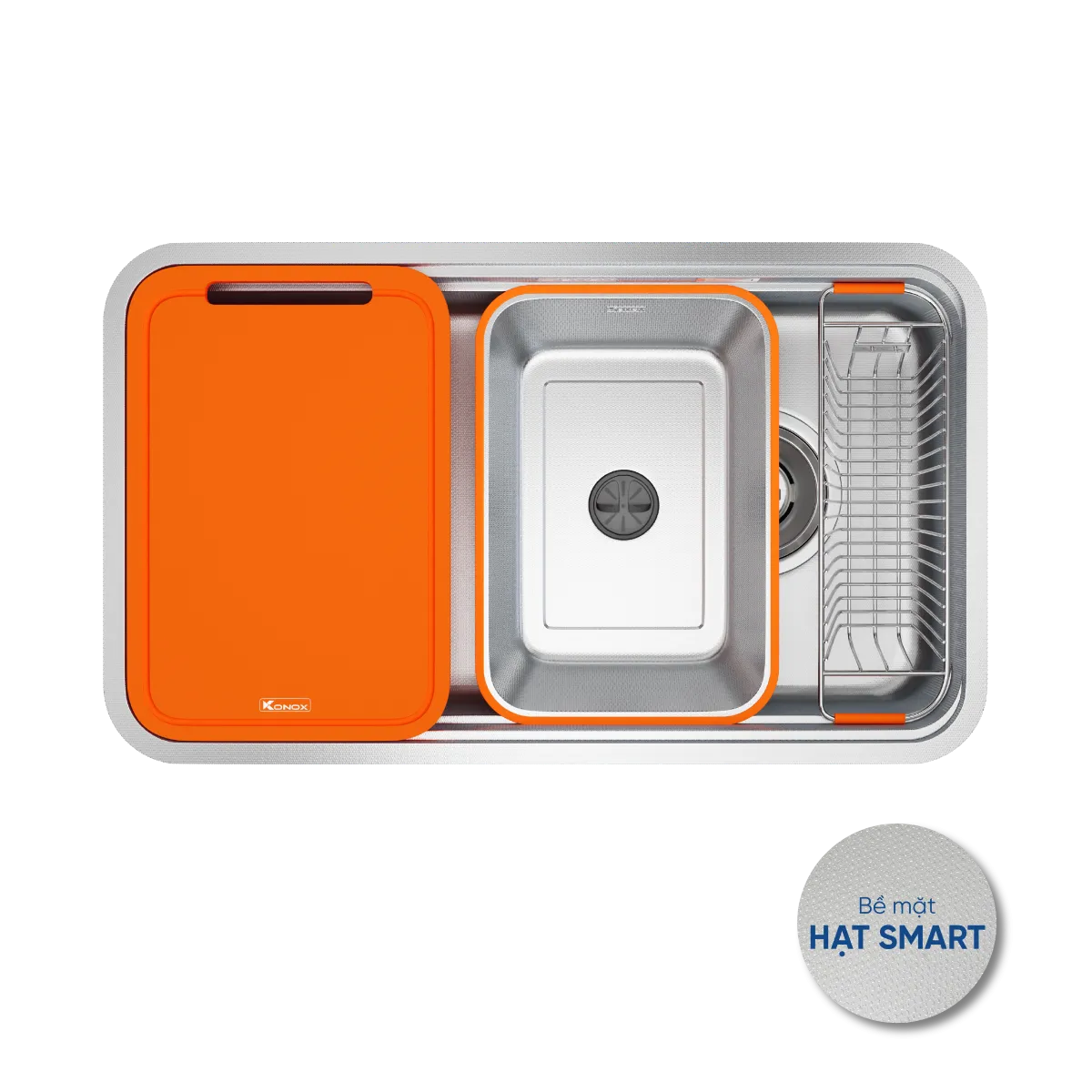 Chậu rửa bát chống xước KONOX Tari Smart 8047