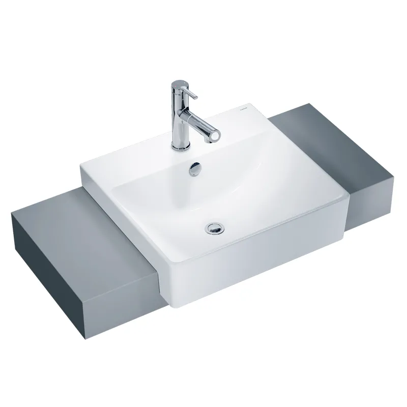 Chậu rửa mặt bán âm bàn Caesar LF5301