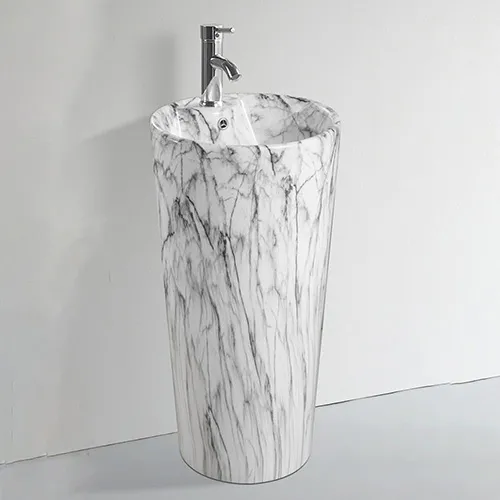 Chậu lavabo nghệ thuật chân đứng 