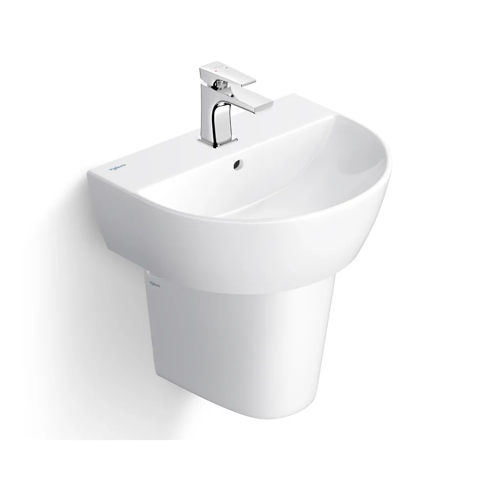 Chậu Rửa treo tường chân lửng Viglacera V37