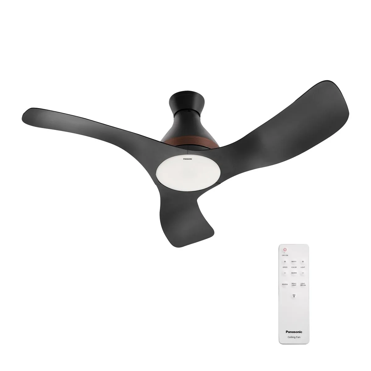 Quạt trần 3 cánh đèn led + điều khiển từ xa Panasonic F-48DGL