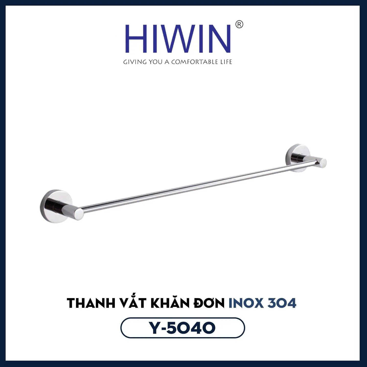 Giá treo khăn nhà tắm inox 304 Hiwin Y-5040
