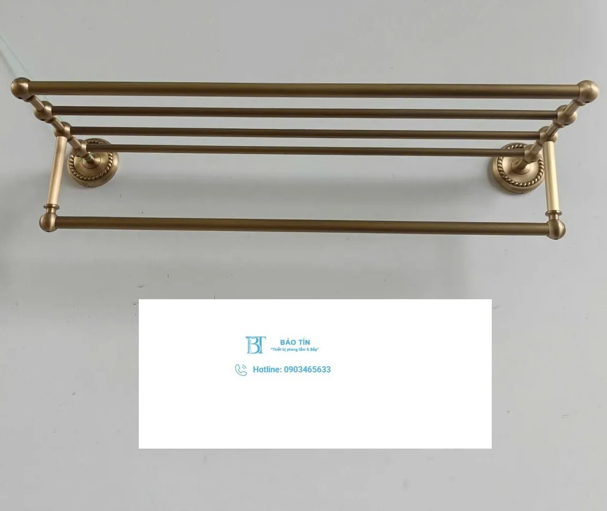Giàn vắt khăn màu đồng cổ điển GVK01C