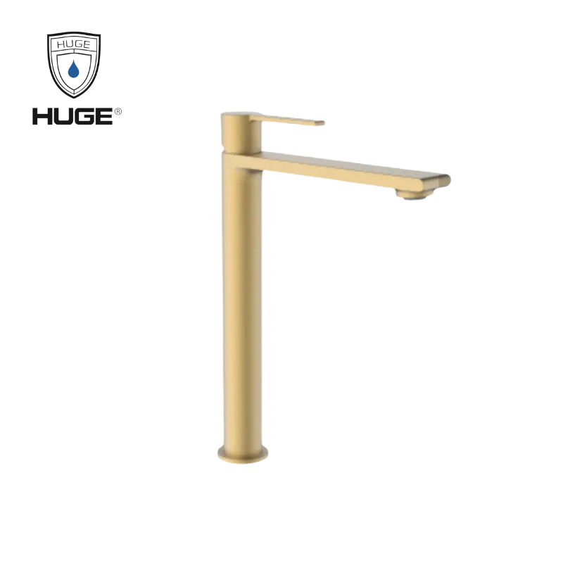 Vòi lavabo vàng HUGE Elegant Elegant H-8600AG (vòi cao)