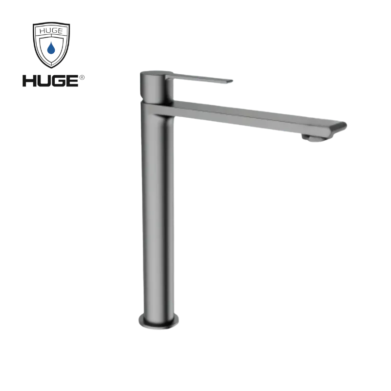 Vòi lavabo ghi HUGE Elegant H-8600AM (Vòi cao)