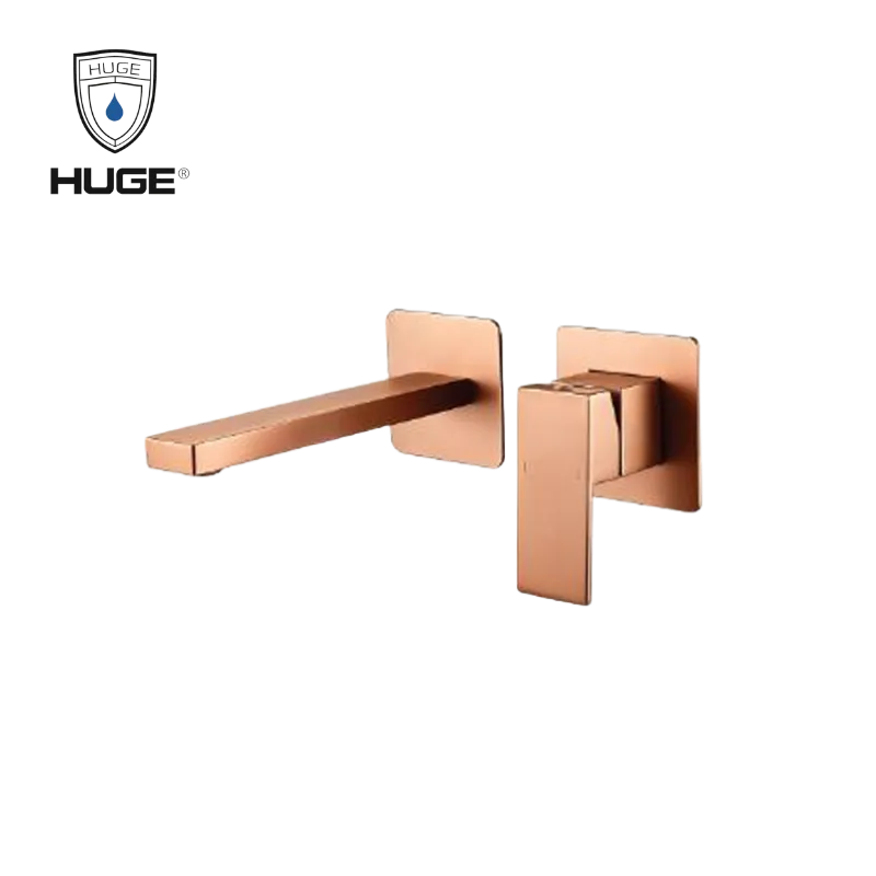 VÒI LAVABO ÂM TƯỜNG MÀU VÀNG HỒNG H-VV200С