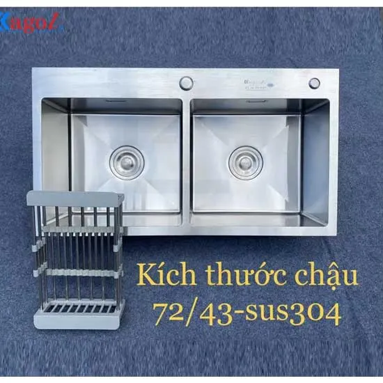 Chậu rửa bát hai hố KAGOL K7243