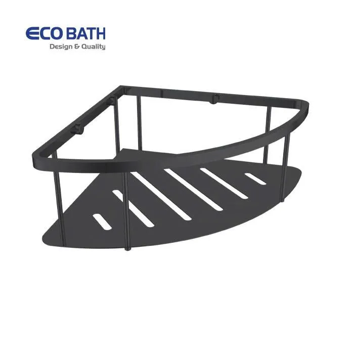 Kệ góc 1 tầng màu đen EcoBath EC4067-1MB