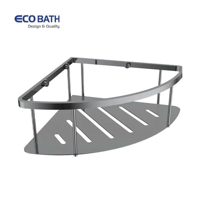 Kệ góc 1 tầng màu ghi xám EcoBath EC4067-1BU