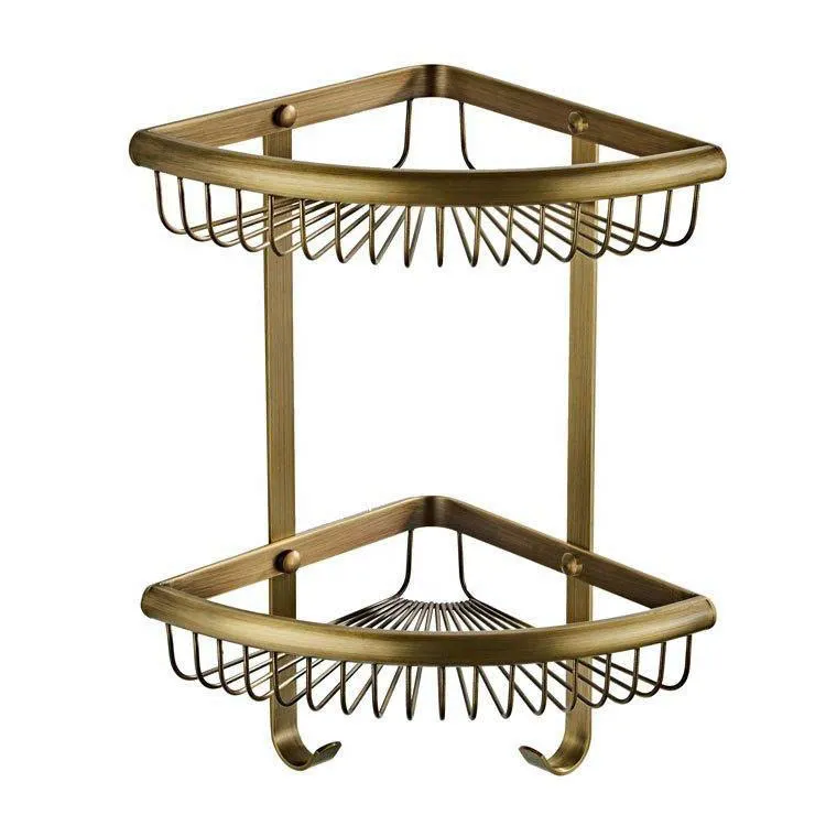 Kệ góc 2 tầng màu vàng cổ điển KG010G
