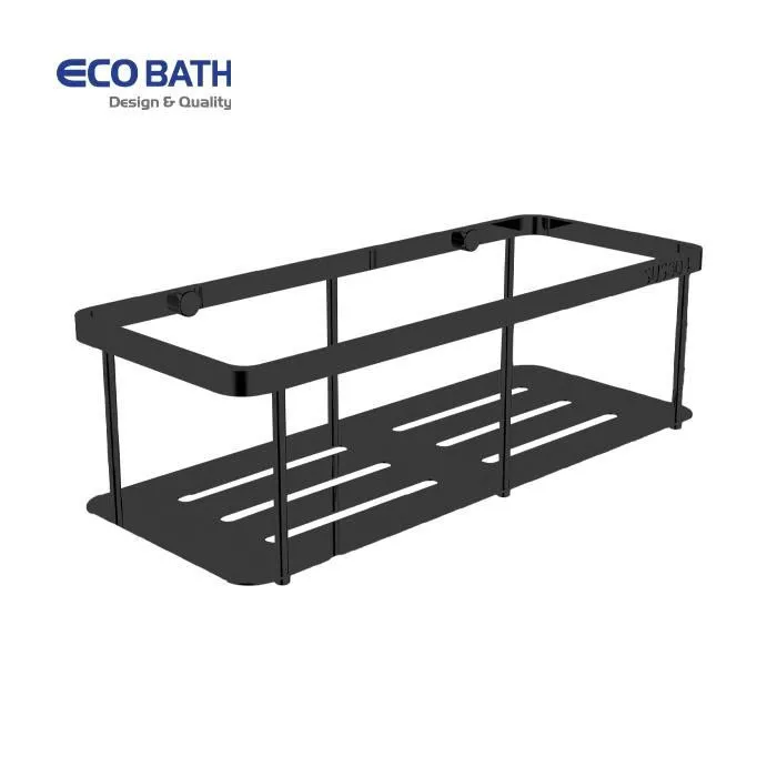 Kệ thẳng 1 tầng màu đen EcoBath EC4068-1MB