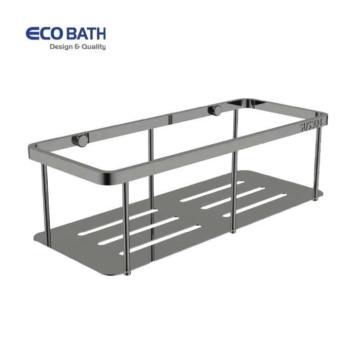 Kệ thẳng 1 tầng màu ghi xám EcoBath EC4068-1BU