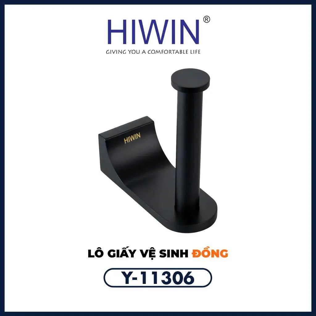 Móc giấy vệ sinh màu đen Hiwin Y-11306