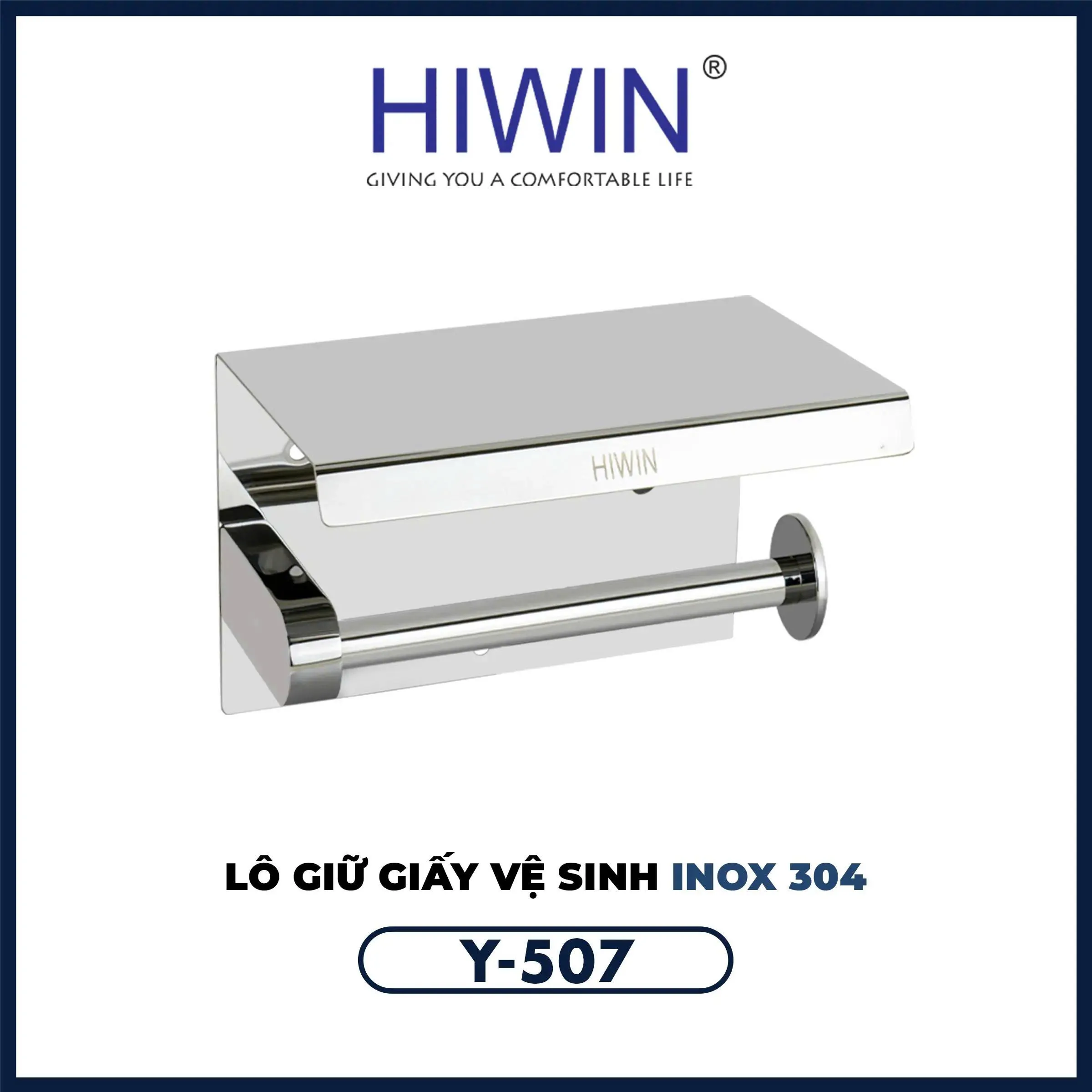 Lô giấy vệ sinh inox Hiwin Y-507