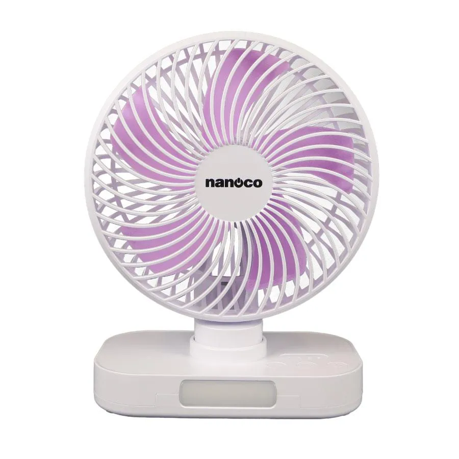 Quạt sạc điện 4 cấp độ gió Nanoco NRF6219W