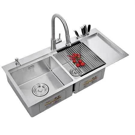 Chậu rửa bát 2 hố 1 bàn Royal Join ST10048D