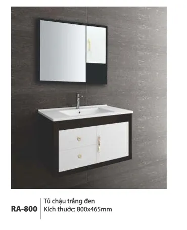 Tủ chậu Royal Join trắng đen RA-800