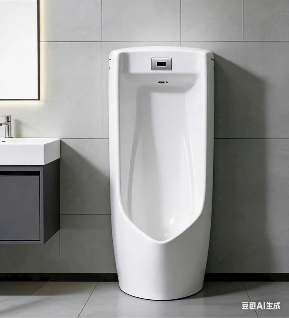 Tiểu nam kèm van xả cảm ứng giá rẻ TNR01