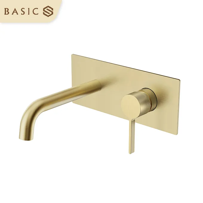 Vòi âm tường nóng lạnh Basic Màu vàng BW-46016G