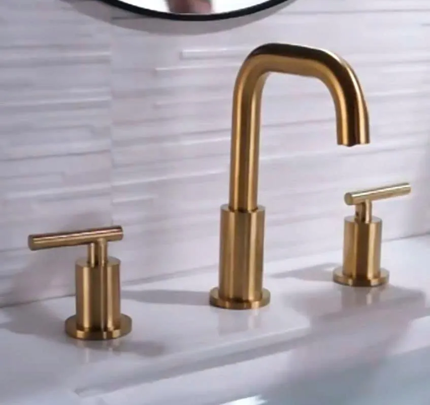 Vòi lavabo 3 lỗ màu vàng BT3LV01