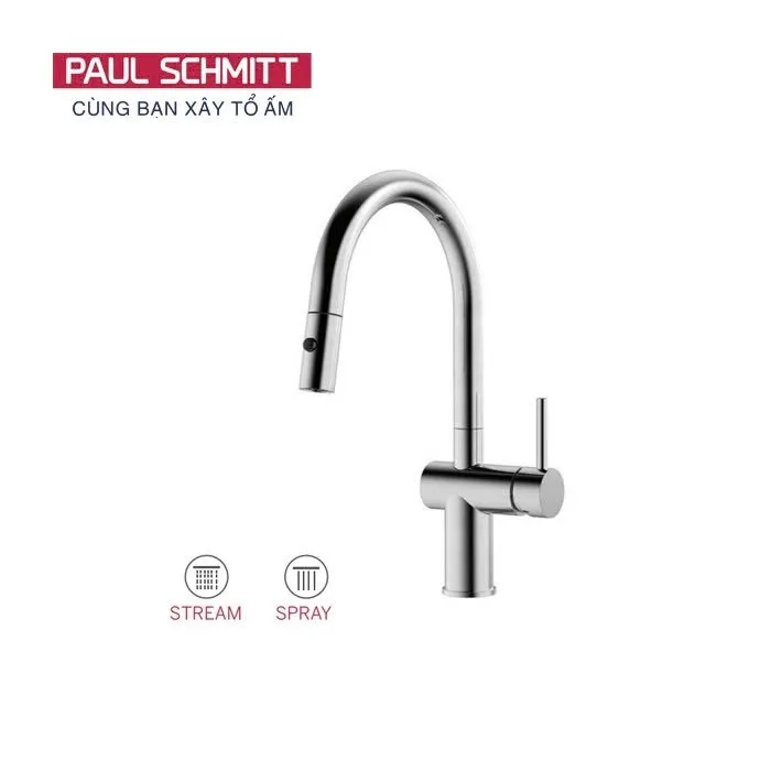 Vòi rửa bát inox mờ Paul Schmitt PA322KS