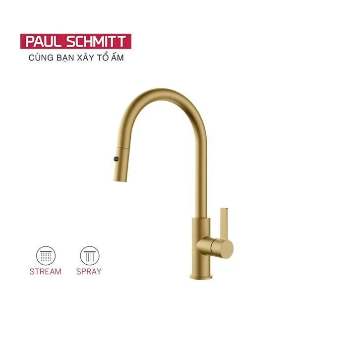 Vòi rửa bát màu vàng Paul Schmitt PA324KBG