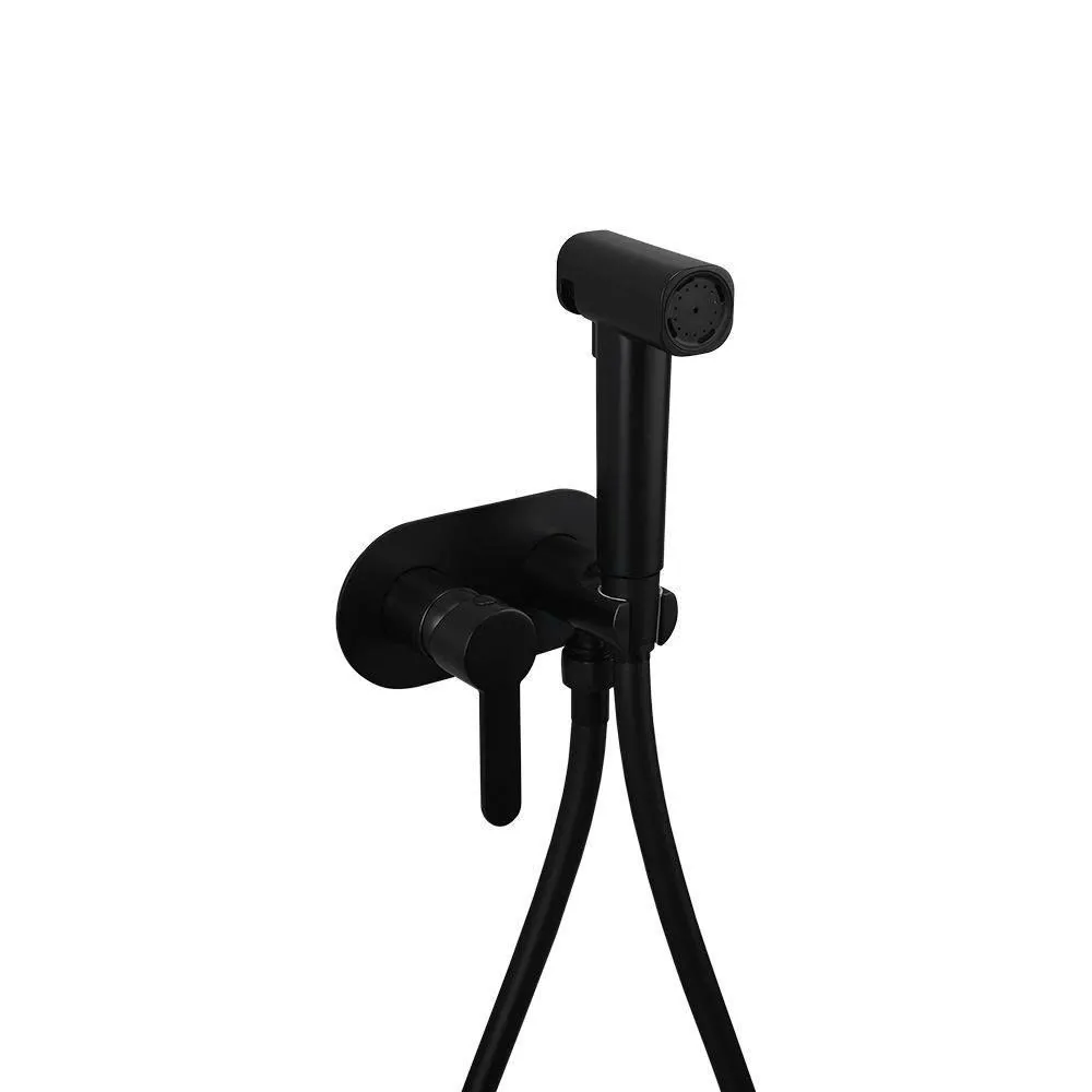Vòi xịt nóng lạnh âm tường màu đen BT02XB